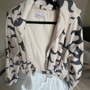 Urban Outfitters Cream and Black Patterned Jacket
